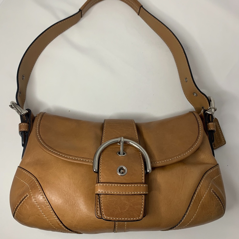 Coach Tan Leather Mini Hobo Bag